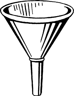funnel definition for english language learners from merriam