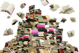 large pile of books