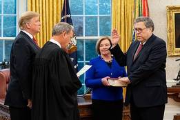 swearing in of william barr photo