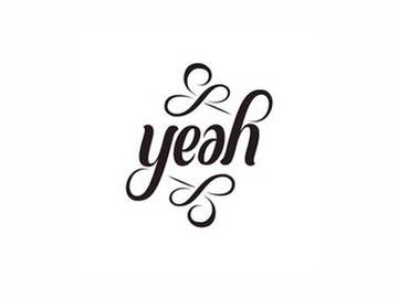 ambigram of the word yeah