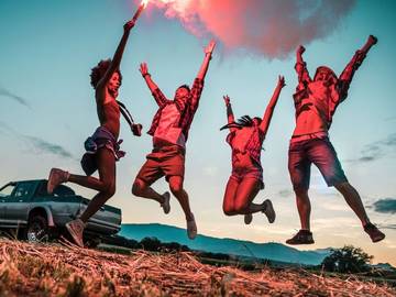 car-trip-millennials-jumping-around-with-fire-sticks-in-a-parched-landscape-definitely-a-fire-hazard-and-quite-possibly-the-reason-for-the-collapse-of-civilization-which-okay