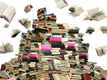 large pile of books