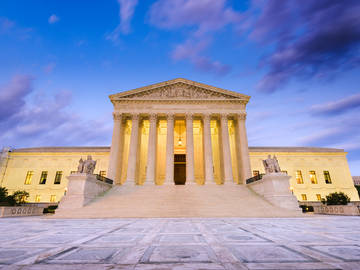 supreme court at dusk