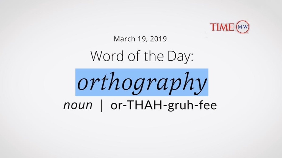 orthography word of the day