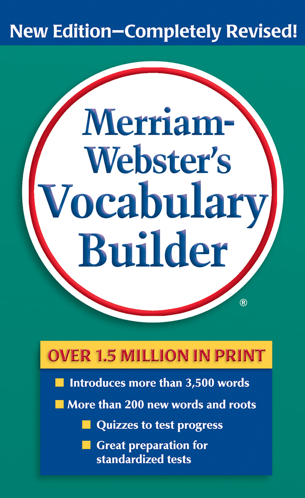 merriam-webster's vocabulary builder, mass-market paperback book cover