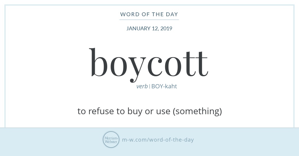 Word of the Day: Boycott